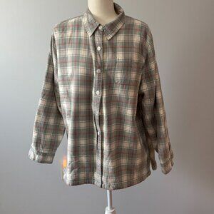 L.L.Bean Fleece-Lined Flannel Shirt Shacket Plaid Woman's